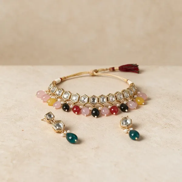 Multicolor_Stone_Gold_Tone_Choker_Necklace_Set_For_Women
