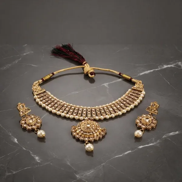 Gold_Tone_Kundan_Pearl_Bridal_Jewellery_Set_For_Women