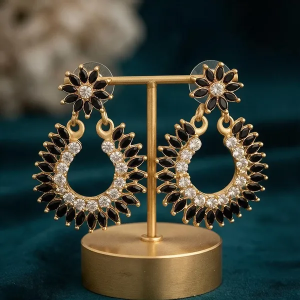 Gold-Tone_Crystal_Floral_Hoop_Earrings_For_Women