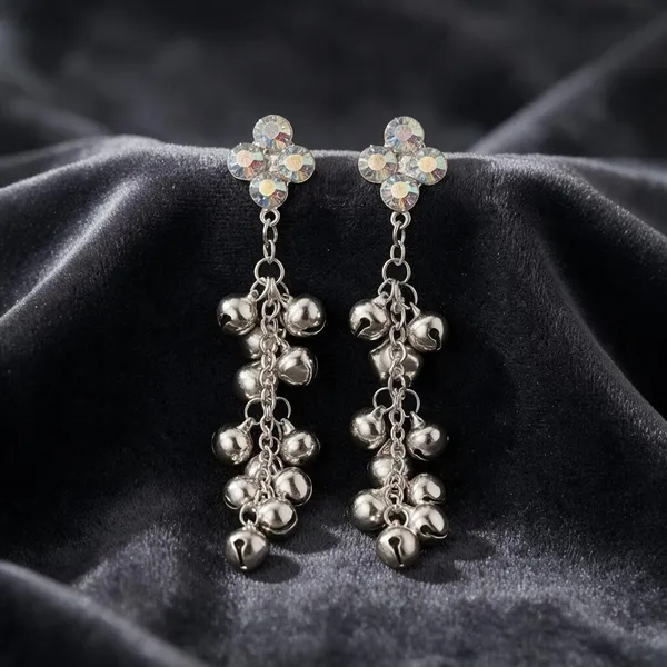 Silver-Tone_Crystal_Floral_Bell_Dangle_Earrings_For_Women