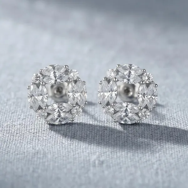 Silver_Crystal_Cluster_Stud_Earrings_For_Women