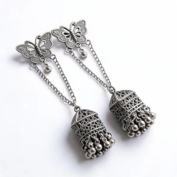 Silver_Butterfly_Filigree_Jhumka_Earrings_For_Women