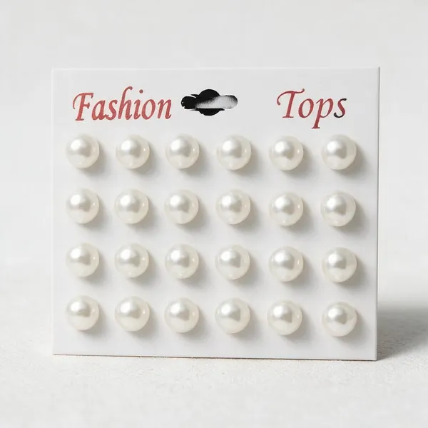 White_Pearl_Round_Stud_Earrings_For_Women