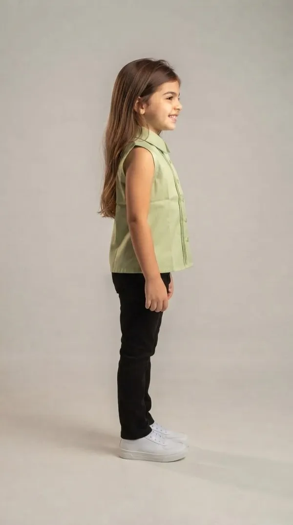 Green_Sleeveless_Collared_Top_for_Girls