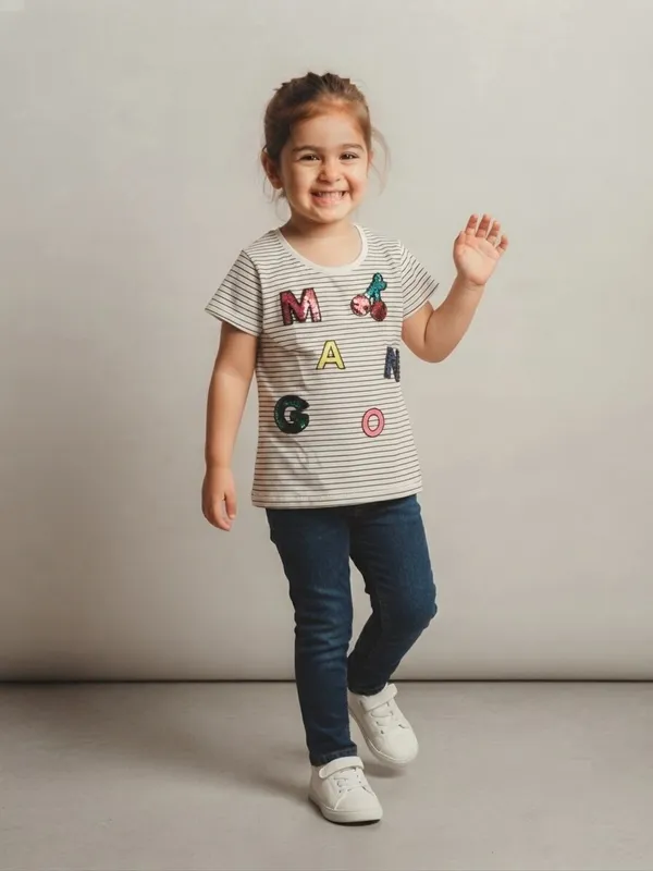 Grey_Striped_Short_Sleeve_T-Shirt_for_Girls