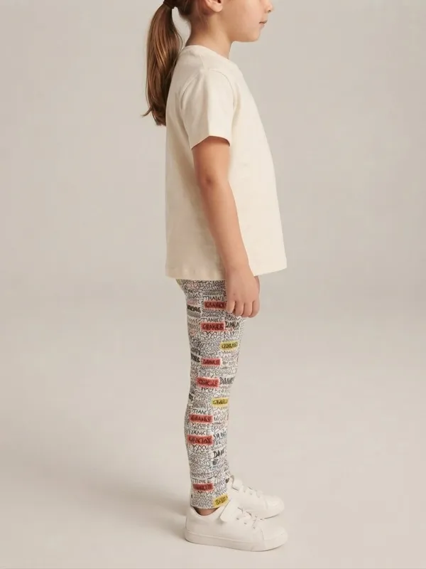 Cream_Printed__Leggings_For_Girls