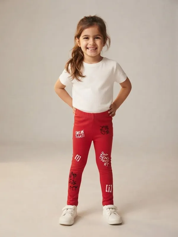 Red_Printed_Leggings_for_Girls
