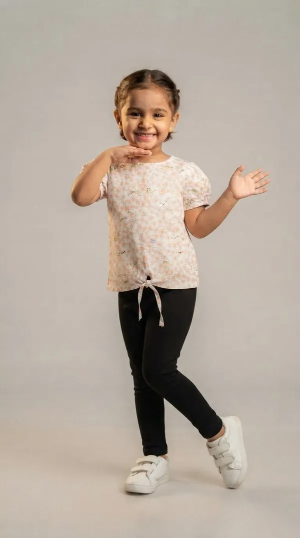 Pink_Floral_Print_Tie_Front_Top_for_Girls
