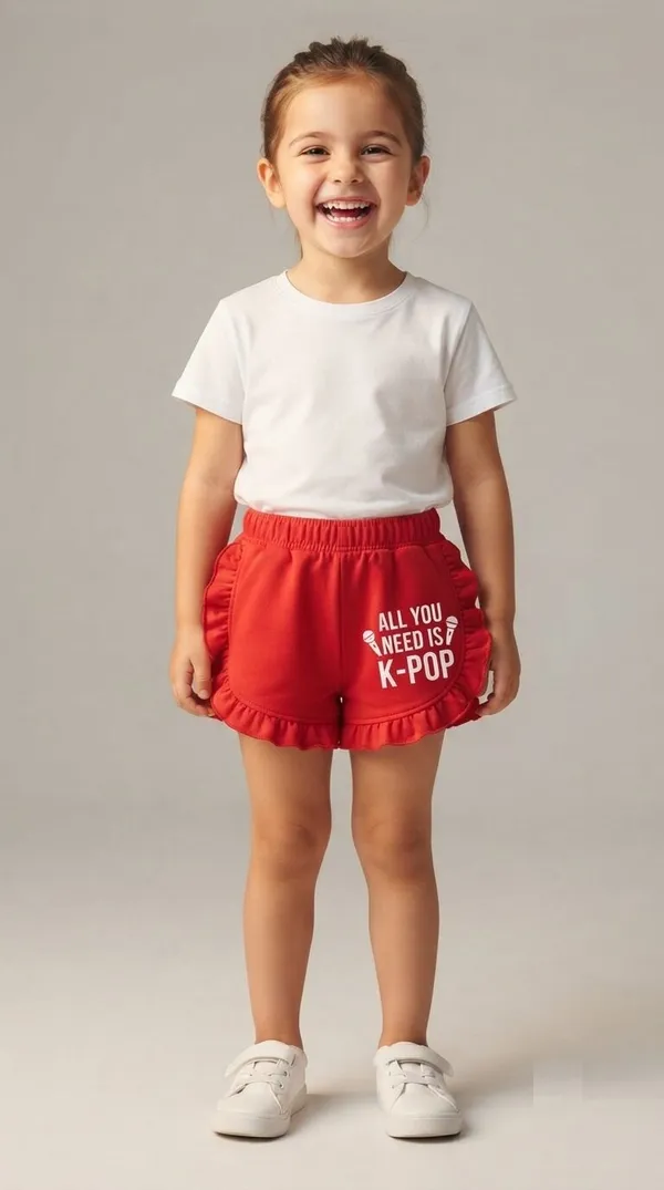 Red_Ruffle_Hem_Shorts_for_Girls