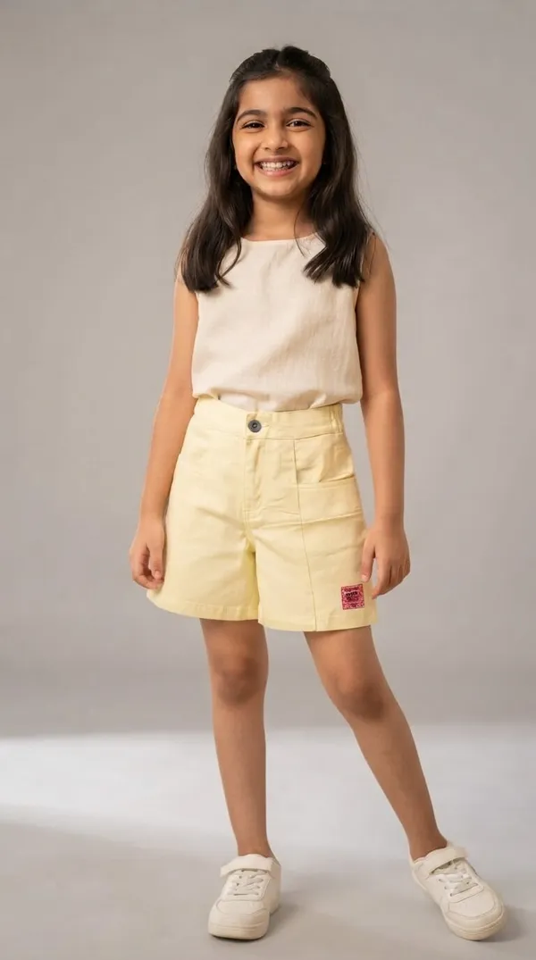 Yellow_Casual_Shorts_for_Girls
