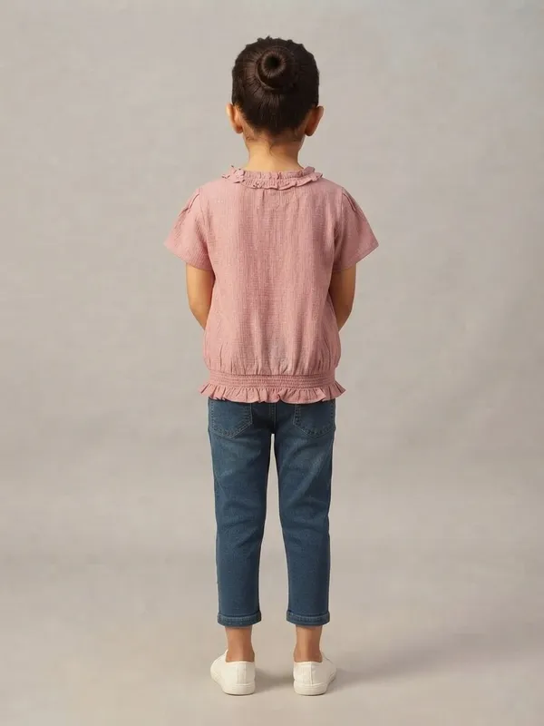 Pink_Ruffled_Short_Sleeve_Top_for_Girls