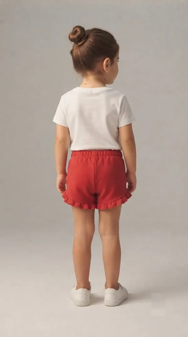 Red_Ruffle_Hem_Shorts_for_Girls