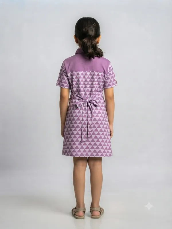 Purple_Geometric_Print_Collared_Dress_for_Girls