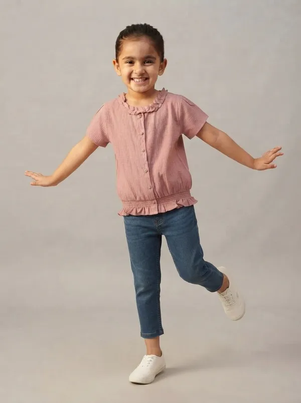 Pink_Ruffled_Short_Sleeve_Top_for_Girls