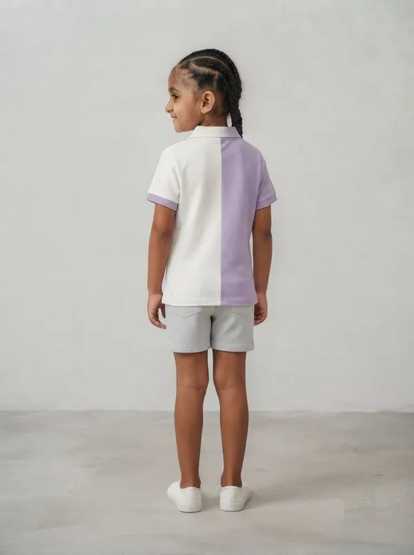 White_Lavender_Polo_T-Shirt__For_Girls