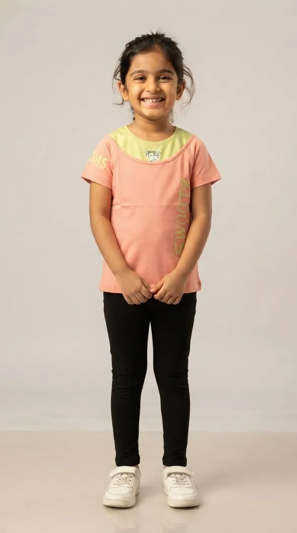 Peach_Short_Sleeve_Top_For_Girls