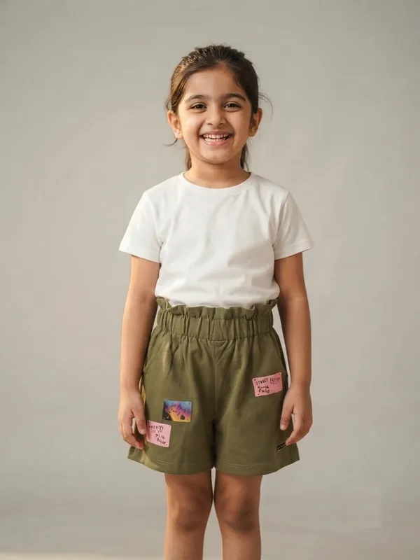 Olive_Green_Casual_Shorts_for_Girls