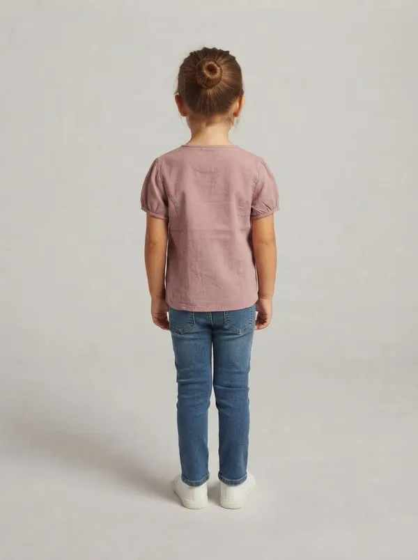 Mauve_Ruched_Short_Sleeve_Top_for_Girls