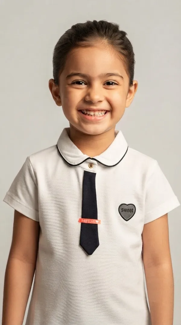 White_Polo_Neck_T-Shirt_With_Tie_Detail_for_Girls