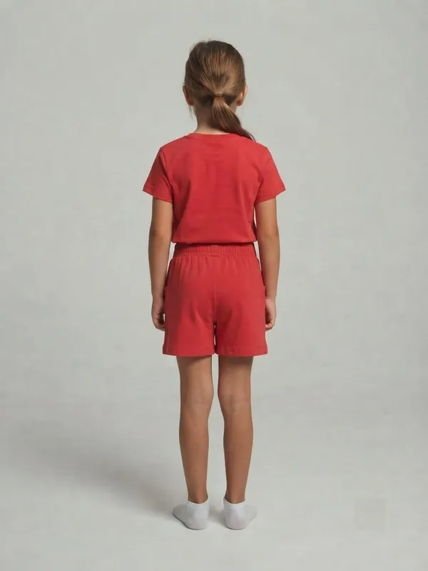 Red_Casual_Fit_Shorts_for_Girls