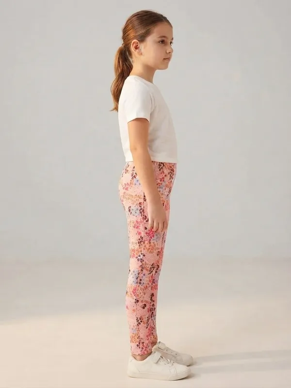 Pink_Floral_Print_Slim_Fit_Leggings_for_Girls