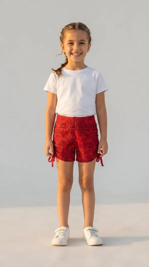 Red_Printed_Drawstring_Shorts_for_Girls