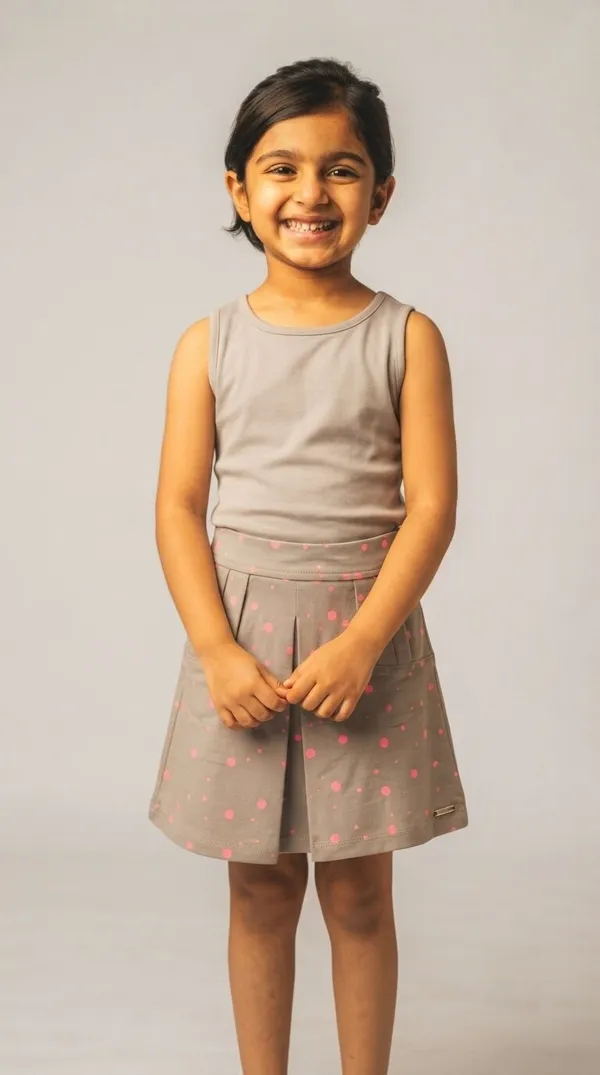 Grey_Pleated_Printed_Skirt_for_Girls