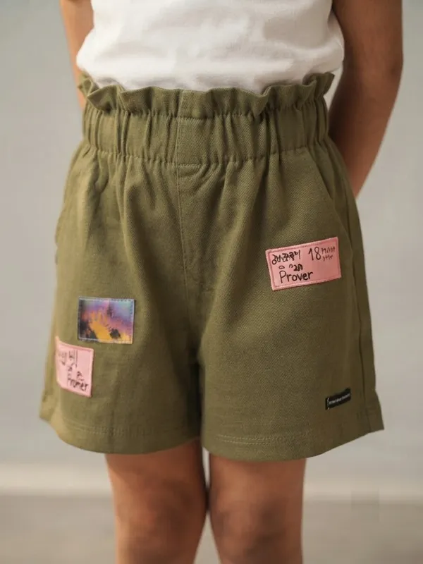 Olive_Green_Casual_Shorts_for_Girls