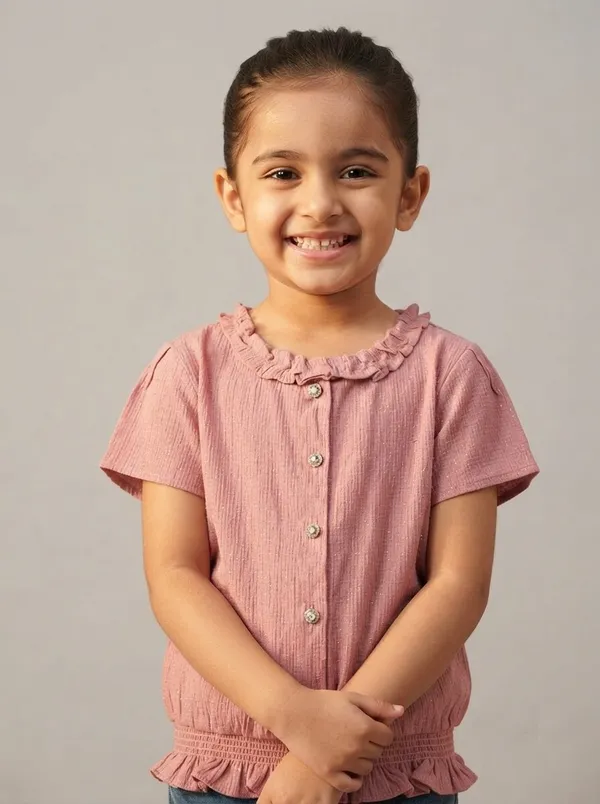 Pink_Ruffled_Short_Sleeve_Top_for_Girls