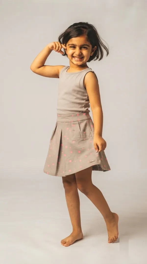Grey_Pleated_Printed_Skirt_for_Girls