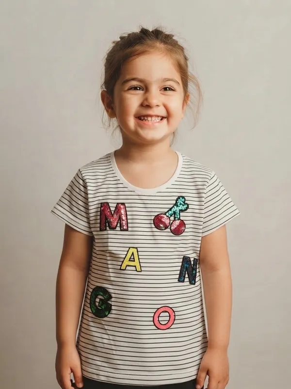 Grey_Striped_Short_Sleeve_T-Shirt_for_Girls