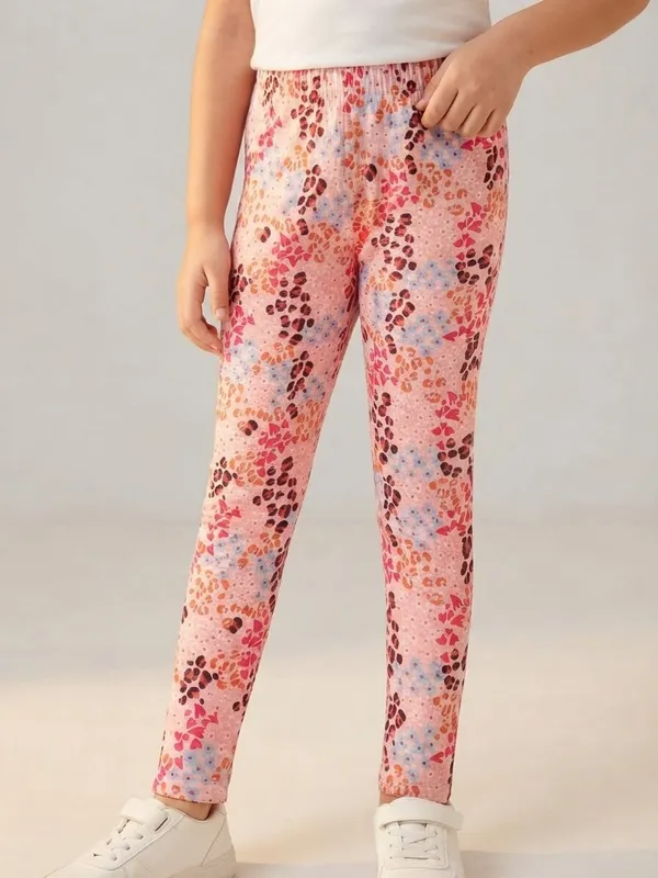 Pink_Floral_Print_Slim_Fit_Leggings_for_Girls