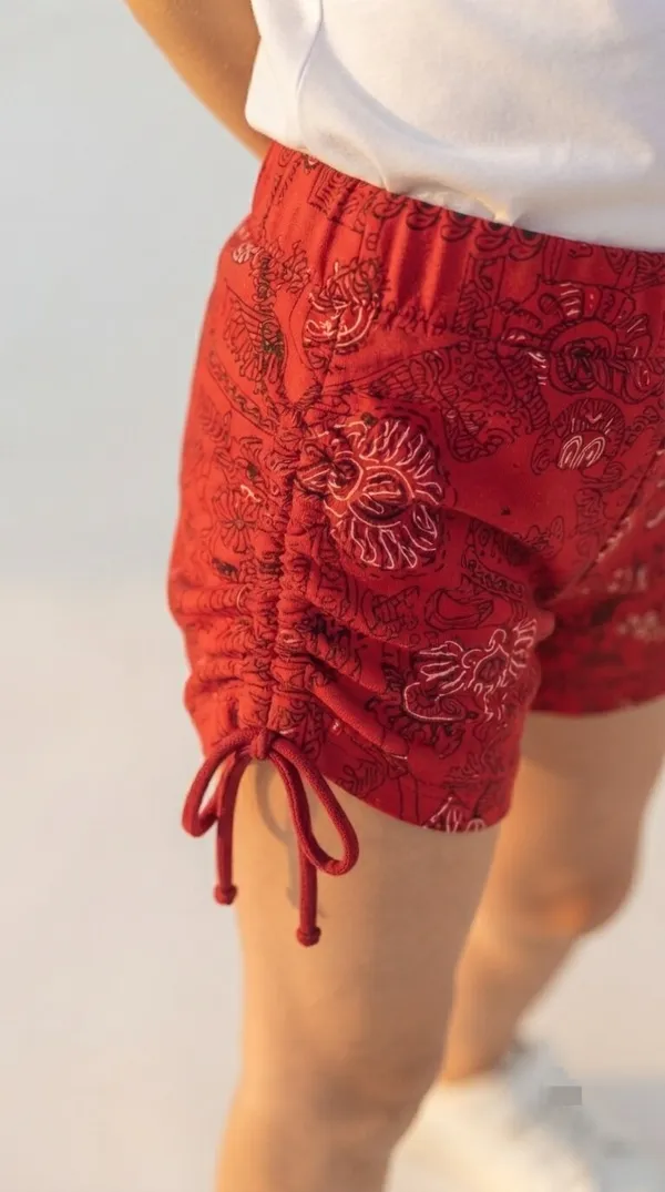 Red_Printed_Drawstring_Shorts_for_Girls
