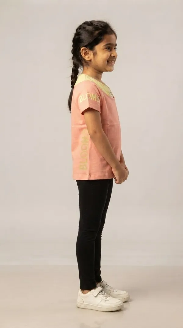 Peach_Short_Sleeve_Top_For_Girls