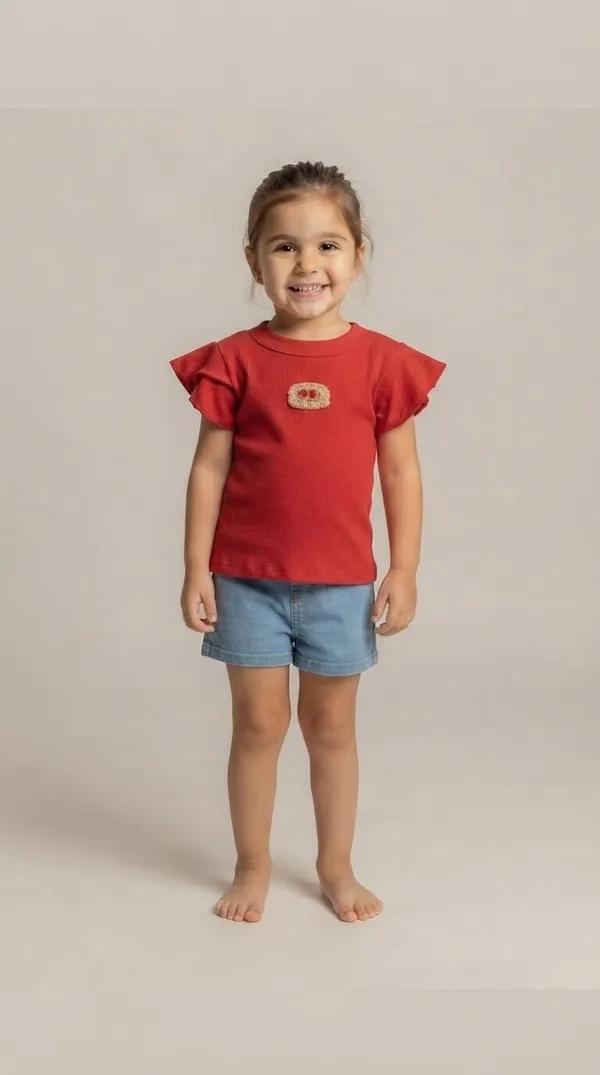 Red_Ribbed_Ruffle_Sleeve_Top_for_Girls