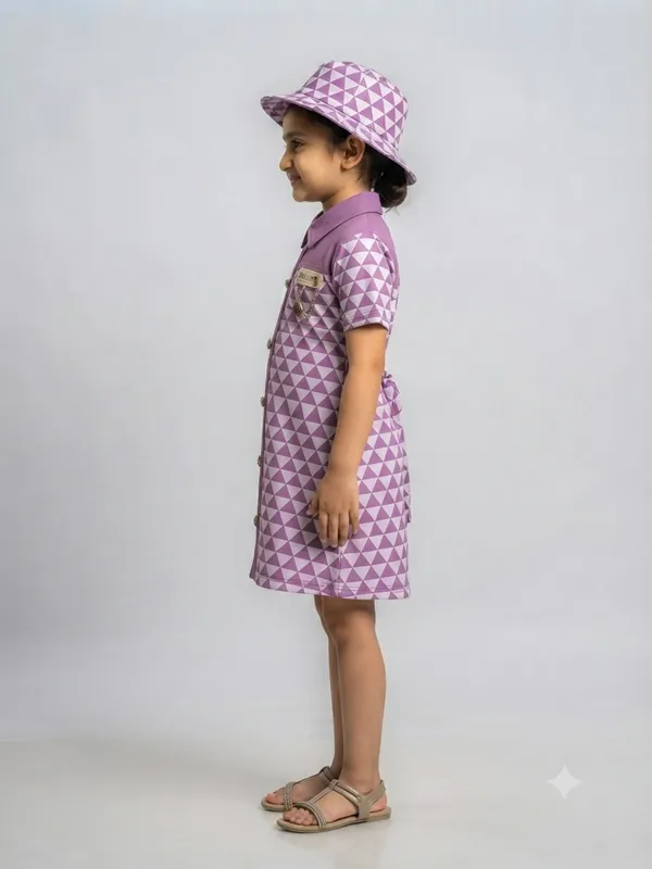 Purple_Geometric_Print_Collared_Dress_for_Girls