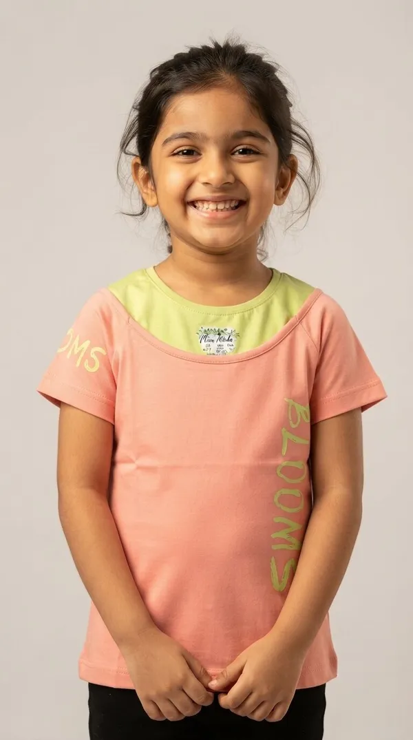 Peach_Short_Sleeve_Top_For_Girls