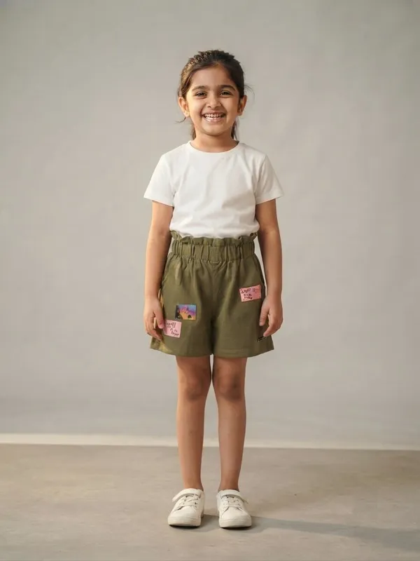 Olive_Green_Casual_Shorts_for_Girls