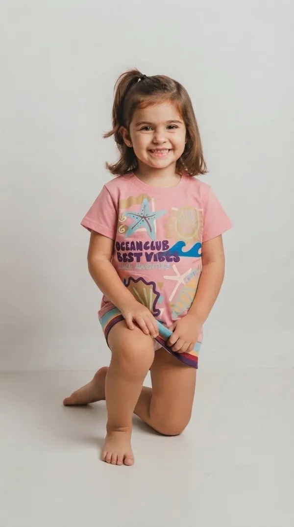 Pink_Printed_Short_Sleeve_Dress_for_Girls