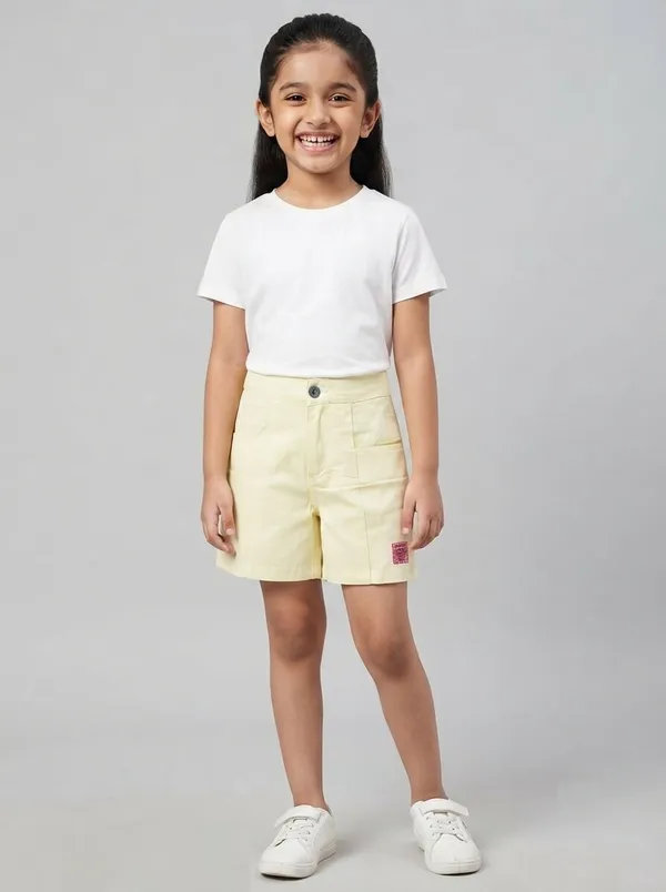Yellow_Casual_Shorts_for_Girls