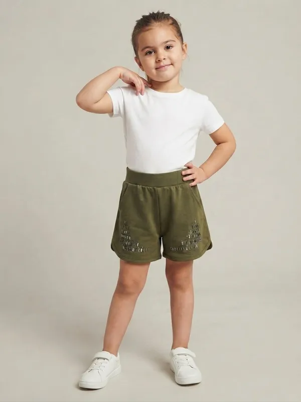 Olive_Green_Casual_Shorts_for_Girls