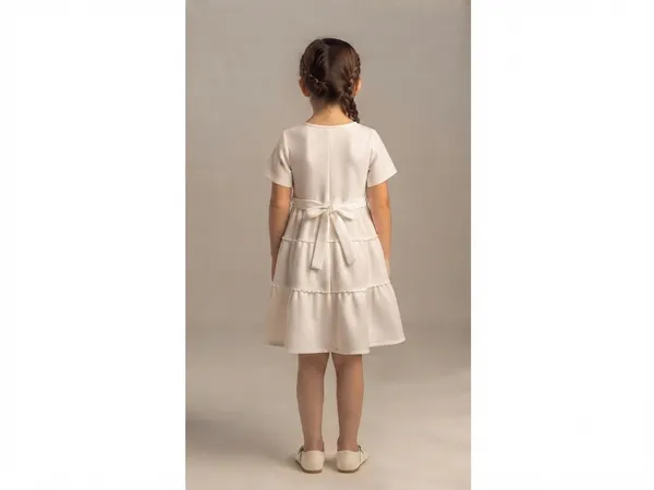 White_Textured_Fit_And_Flare_Dress_for_Girls