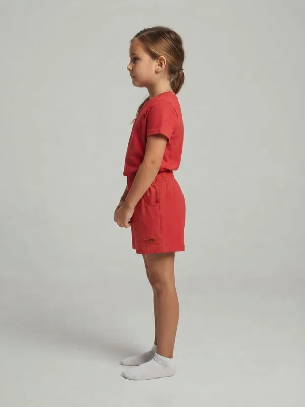 Red_Casual_Fit_Shorts_for_Girls