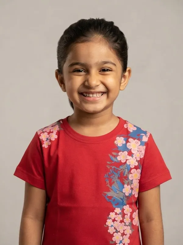 Red_Floral_Print_Short_Sleeve_T-Shirt_for_Girls