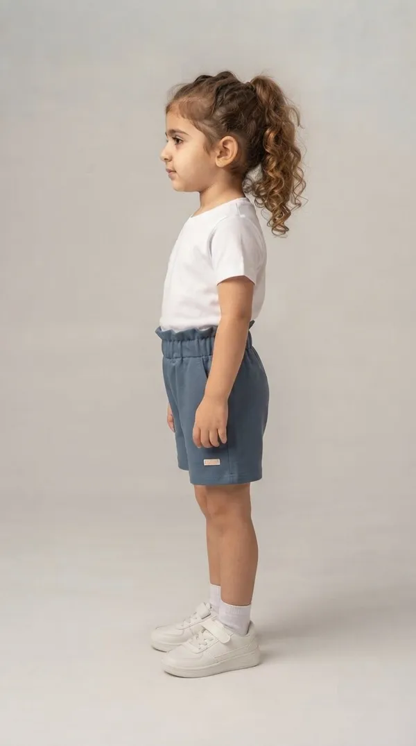 Blue_Elasticated_Casual_Shorts_for_Girls
