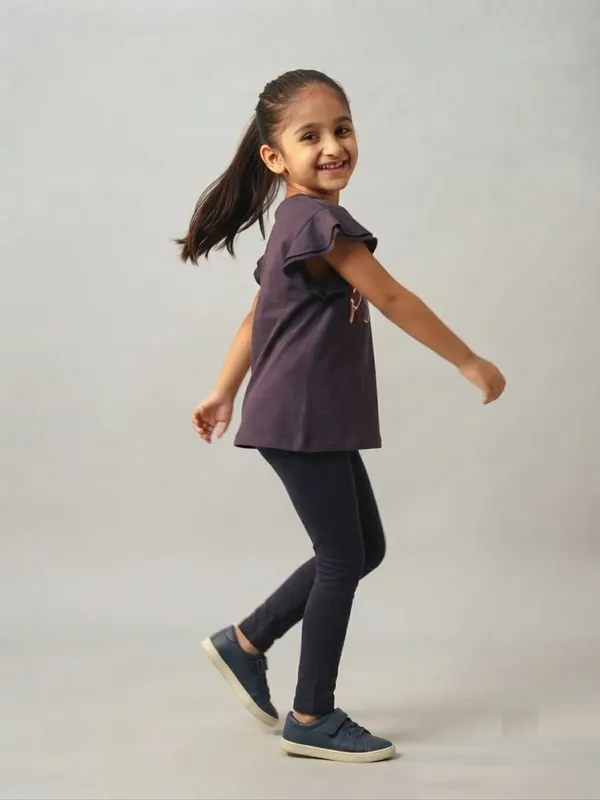 Purple_Ruffle_Sleeve_Top_And_Black_Leggings_Set_For_Girls