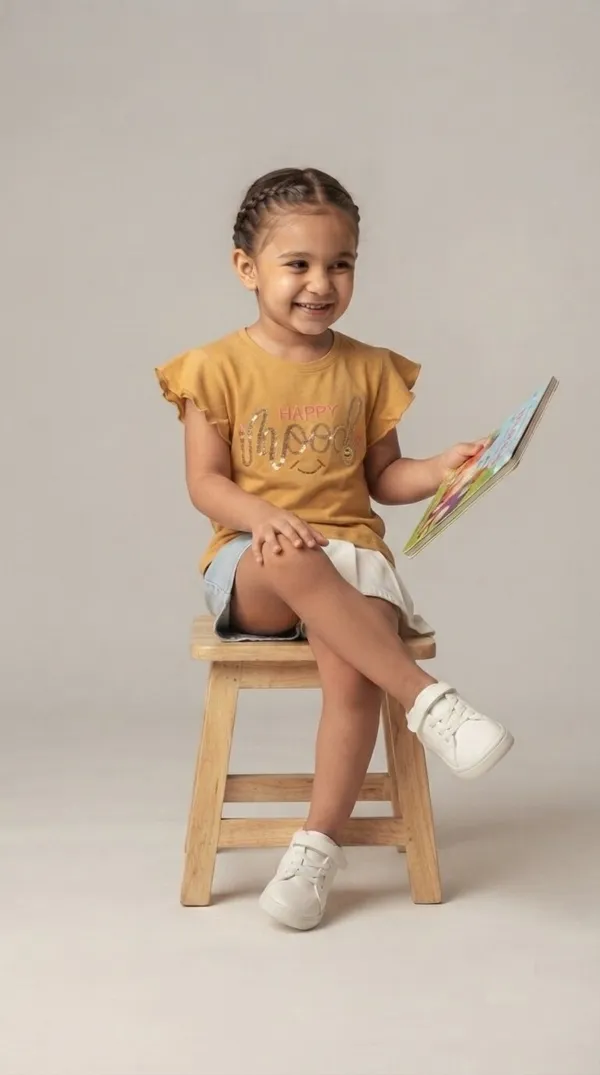Mustard_Graphic_Frill_Sleeve_T-Shirt_for_Girls