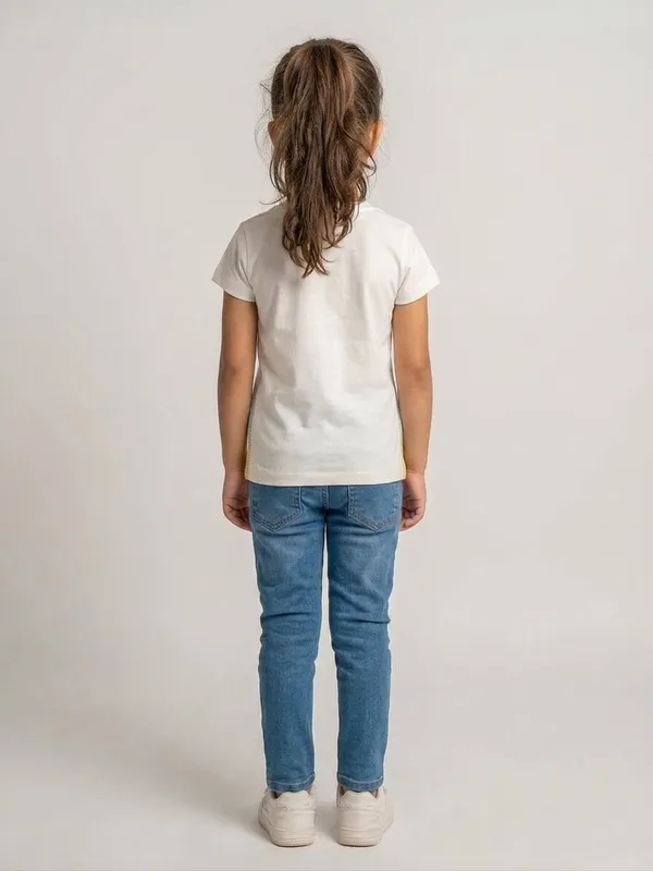 White_Printed_Short_Sleeve_Top_for_Girls