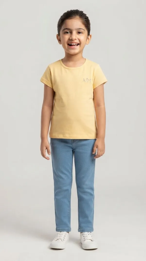 Yellow_Short_Sleeve_T-Shirt_for_Girls