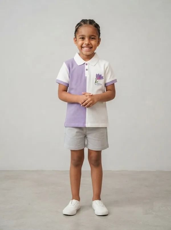 White_Lavender_Polo_T-Shirt__For_Girls